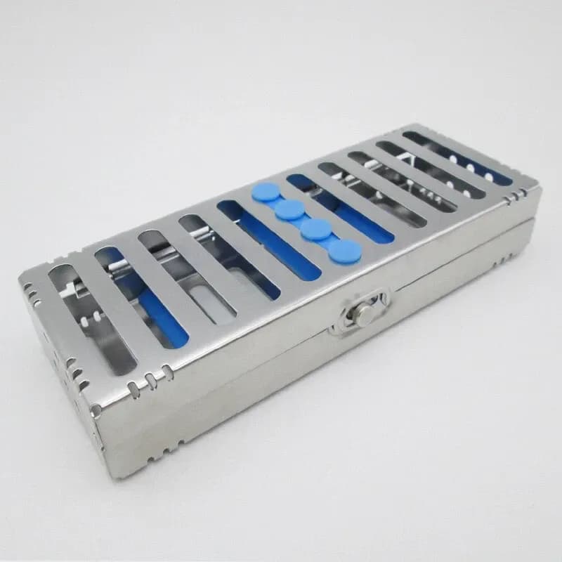 Five-slot dental instrument sterilization cassette