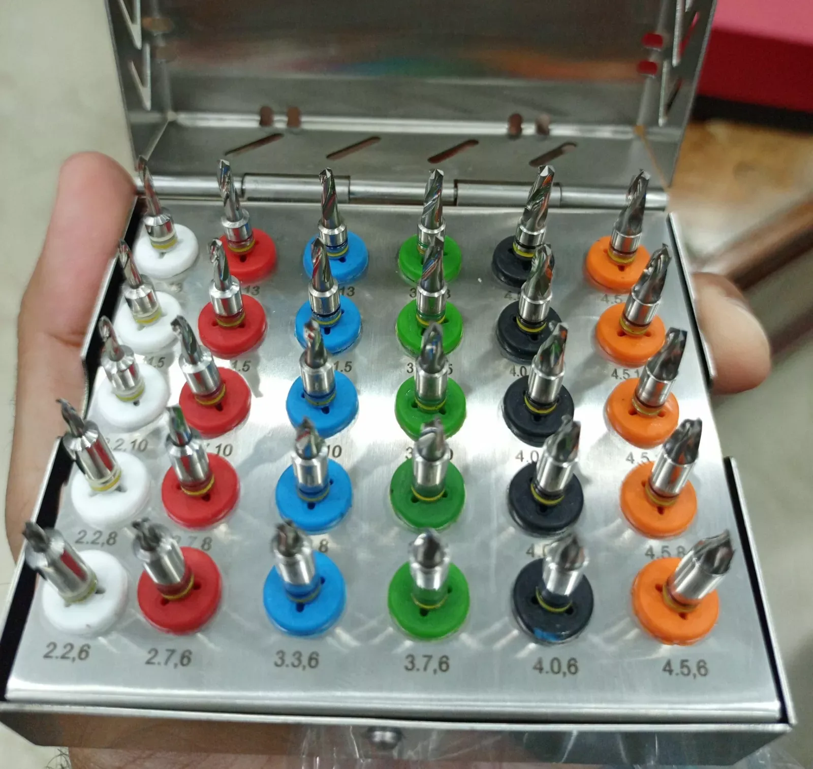 30 Pieces Dental Implant Conical Drills Stopper Universal Kit with Box