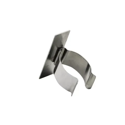 Endodontic measuring plate mounted on a metal finger ring, viewed from the side